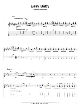 page one of Easy Baby (Guitar Tab (Single Guitar))