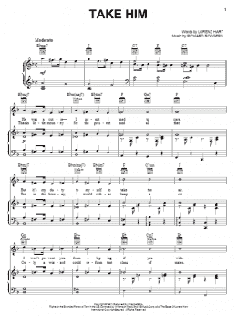page one of Take Him (Piano, Vocal & Guitar Chords (Right-Hand Melody))