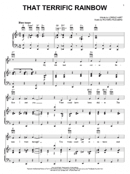 page one of That Terrific Rainbow (Piano, Vocal & Guitar Chords (Right-Hand Melody))
