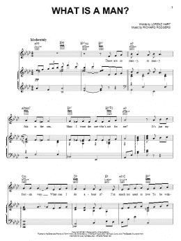 page one of What Is A Man? (Piano, Vocal & Guitar Chords (Right-Hand Melody))