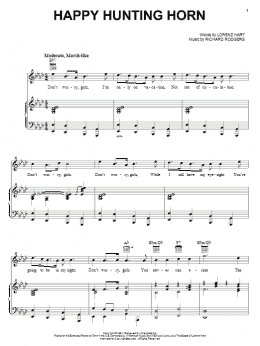 page one of Happy Hunting Horn (Piano, Vocal & Guitar Chords (Right-Hand Melody))