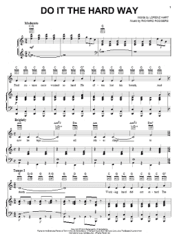 page one of Do It The Hard Way (Piano, Vocal & Guitar Chords (Right-Hand Melody))