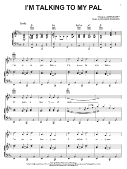 page one of I'm Talking To My Pal (Piano, Vocal & Guitar Chords (Right-Hand Melody))