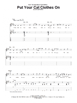 page one of Put Your Cat Clothes On (Guitar Tab)