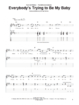page one of Everybody's Trying To Be My Baby (Guitar Tab)