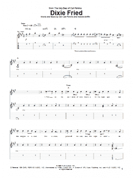 page one of Dixie Fried (Guitar Tab)