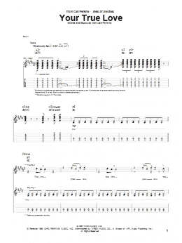 page one of Your True Love (Guitar Tab)