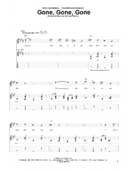 page one of Gone, Gone, Gone (Guitar Tab)