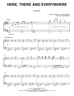 page one of Here, There And Everywhere (Piano Duet)