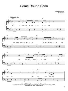 page one of Come Round Soon (Easy Piano)