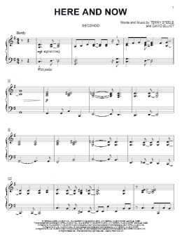 page one of Here And Now (Piano Duet)