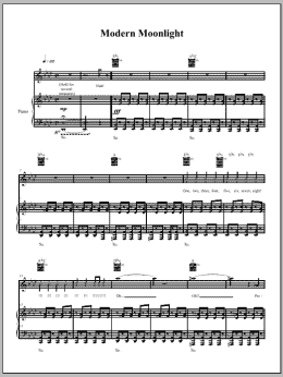page one of Modern Moonlight (Piano, Vocal & Guitar Chords (Right-Hand Melody))