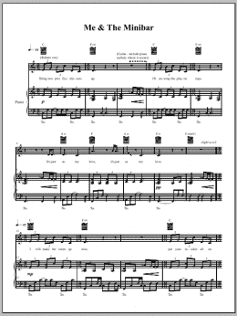 page one of Me & The Minibar (Piano, Vocal & Guitar Chords (Right-Hand Melody))