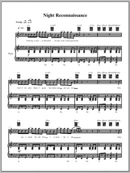 page one of Night Reconnaissance (Piano, Vocal & Guitar Chords (Right-Hand Melody))