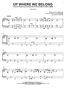 page one of Up Where We Belong (Piano Duet)