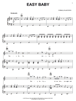 page one of Easy Baby (Piano, Vocal & Guitar Chords (Right-Hand Melody))