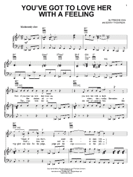 page one of You've Got To Love Her With A Feeling (Piano, Vocal & Guitar Chords (Right-Hand Melody))