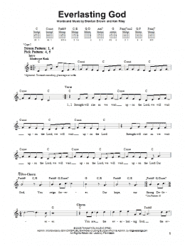page one of Everlasting God (Easy Guitar)