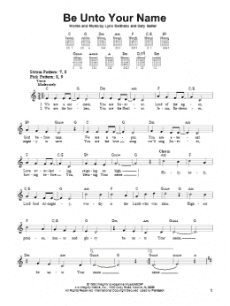 page one of Be Unto Your Name (Easy Guitar)