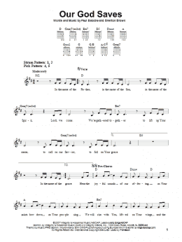 page one of Our God Saves (Easy Guitar)