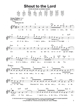 page one of Shout To The Lord (Easy Guitar)