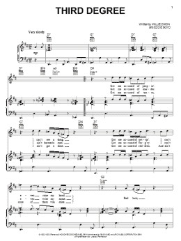 page one of Third Degree (Piano, Vocal & Guitar Chords (Right-Hand Melody))