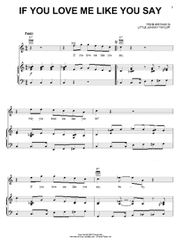page one of If You Love Me Like You Say (Piano, Vocal & Guitar Chords (Right-Hand Melody))