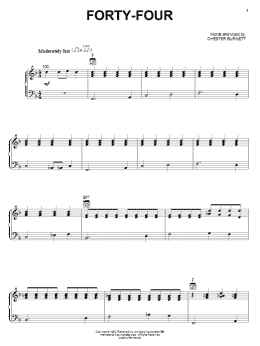 page one of Forty-Four (Piano, Vocal & Guitar Chords (Right-Hand Melody))