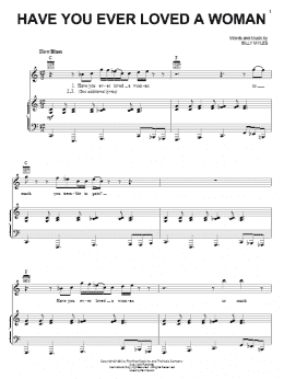 page one of Have You Ever Loved A Woman (Piano, Vocal & Guitar Chords (Right-Hand Melody))