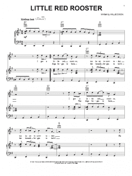 page one of Little Red Rooster (Piano, Vocal & Guitar Chords (Right-Hand Melody))