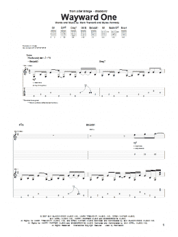 page one of Wayward One (Guitar Tab)