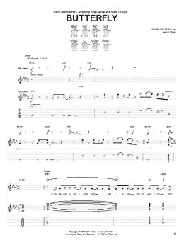page one of Butterfly (Guitar Tab)