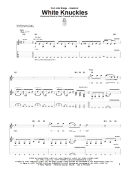 page one of White Knuckles (Guitar Tab)