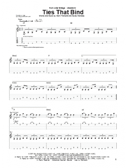 page one of Ties That Bind (Guitar Tab)