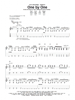 page one of One By One (Guitar Tab)