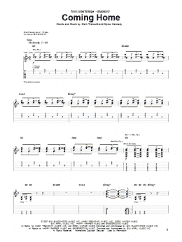 page one of Coming Home (Guitar Tab)