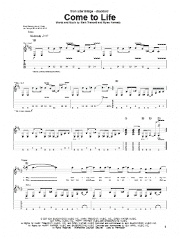 page one of Come To Life (Guitar Tab)