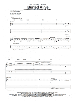 page one of Buried Alive (Guitar Tab)