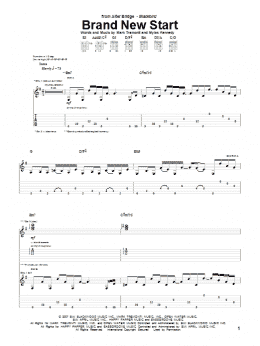 page one of Brand New Start (Guitar Tab)