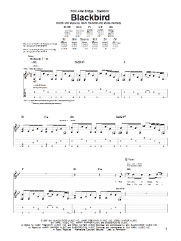 page one of Blackbird (Guitar Tab)