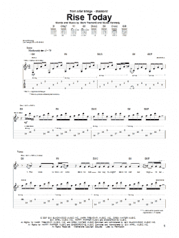 page one of Rise Today (Guitar Tab)