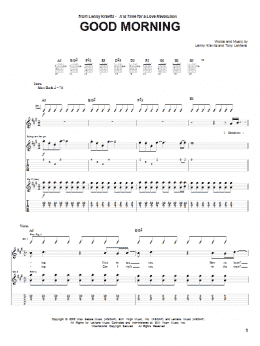 page one of Good Morning (Guitar Tab)