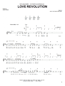 page one of Love Revolution (Guitar Tab)