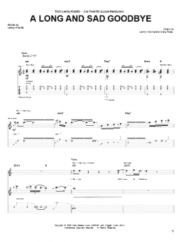 page one of A Long And Sad Goodbye (Guitar Tab)