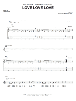 page one of Love Love Love (Guitar Tab)