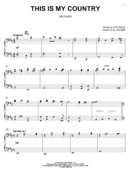page one of This Is My Country (Piano Duet)