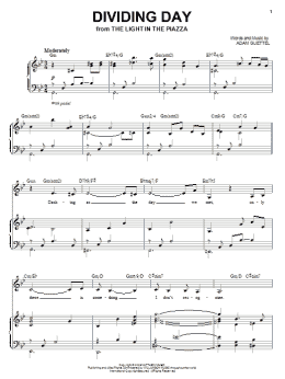 page one of Dividing Day (Piano & Vocal)