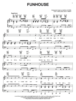 page one of Funhouse (Piano, Vocal & Guitar Chords (Right-Hand Melody))