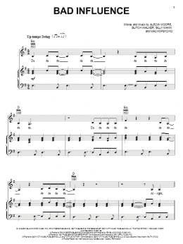 page one of Bad Influence (Piano, Vocal & Guitar Chords (Right-Hand Melody))