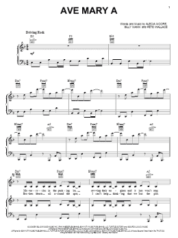 page one of Ave Mary A (Piano, Vocal & Guitar Chords (Right-Hand Melody))